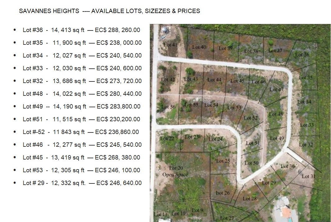 land prices at savannes bay st lucia