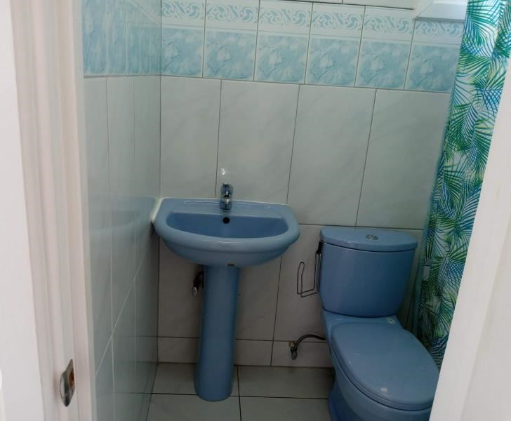 Studio Apartment For Rent In Beausejour st lucia blue sink