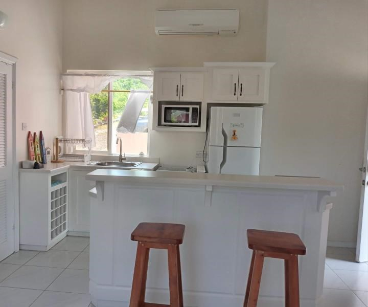 Studio Apartment For Rent In Beausejour st lucia kitchen