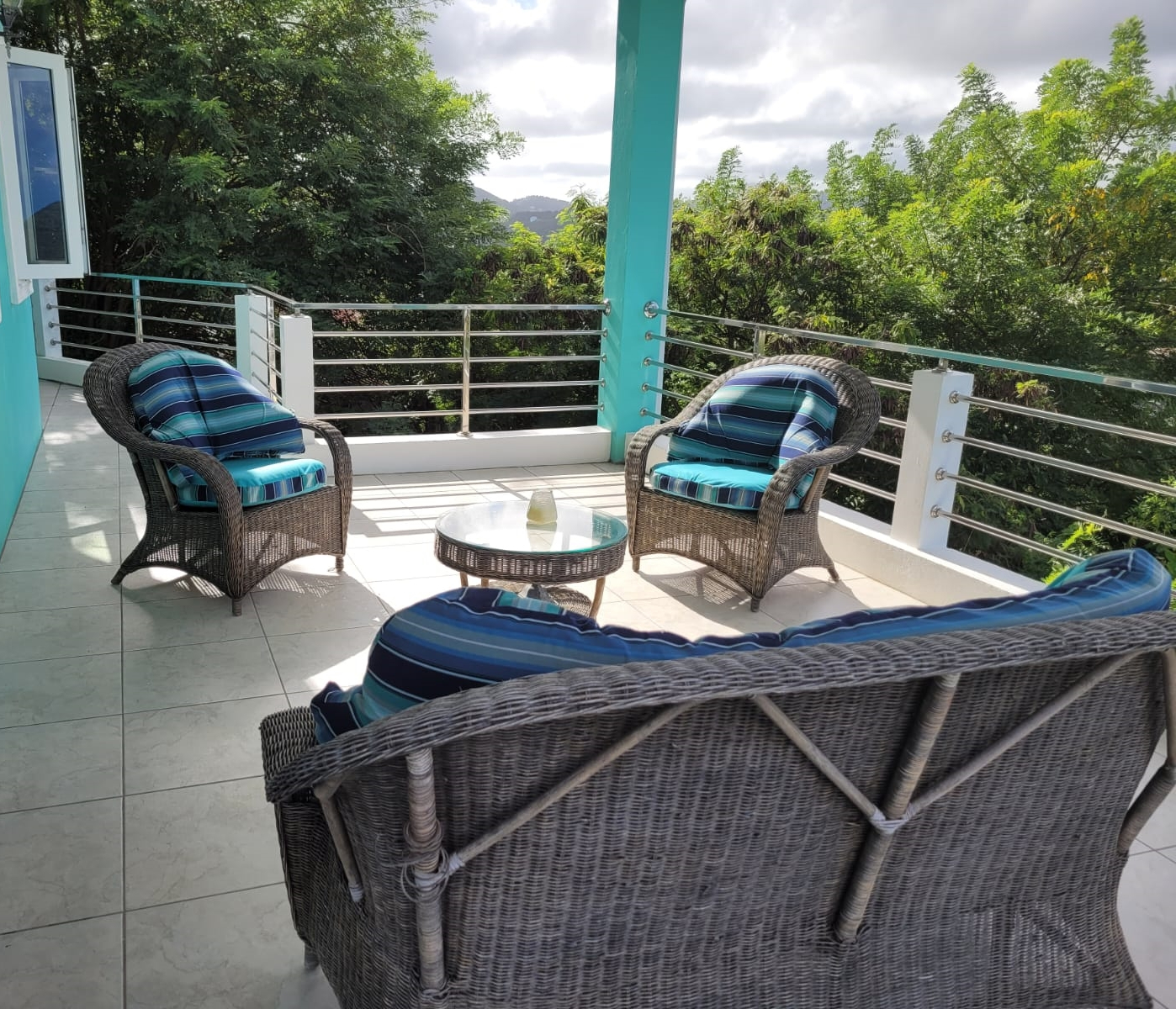 Villa For Rent In Cas en Bas st lucia patio chairs