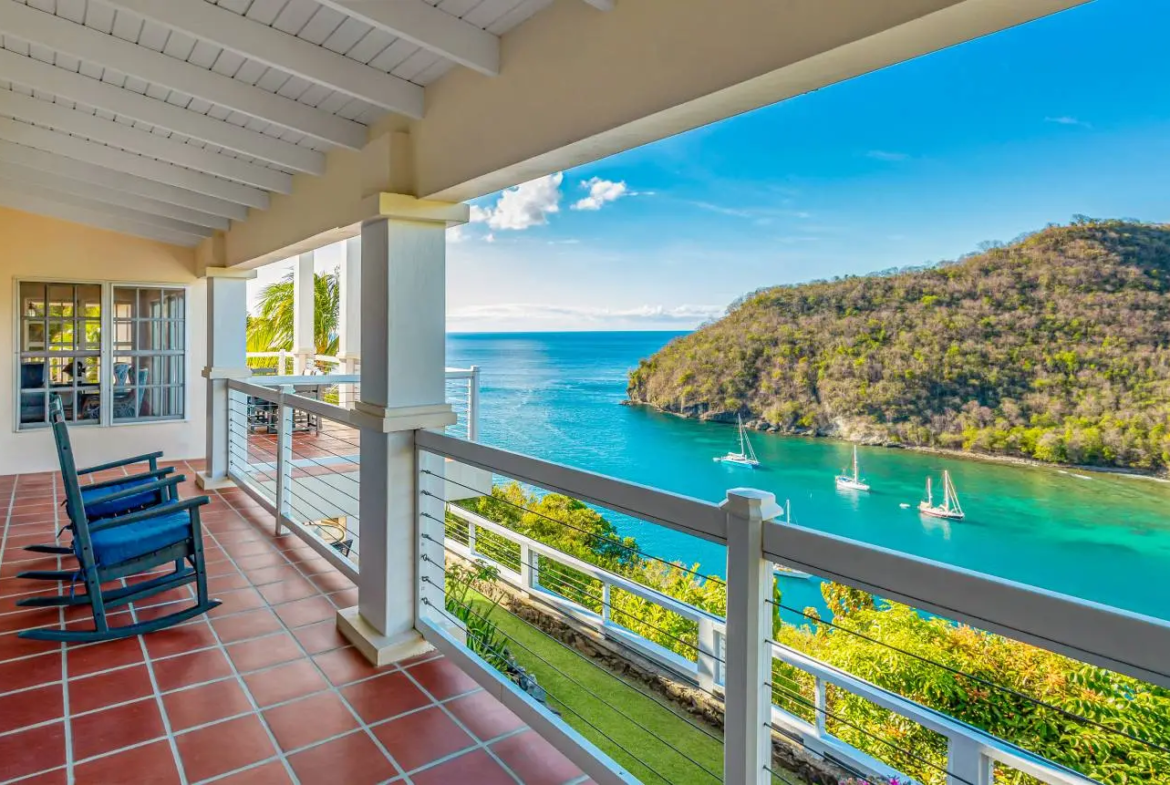 4 Bed Villa For Sale in Marigot Bay St Lucia bay view