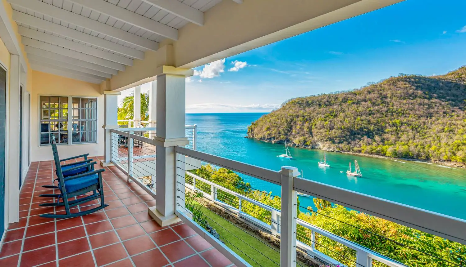 4 Bed Villa For Sale in Marigot Bay St Lucia bay view